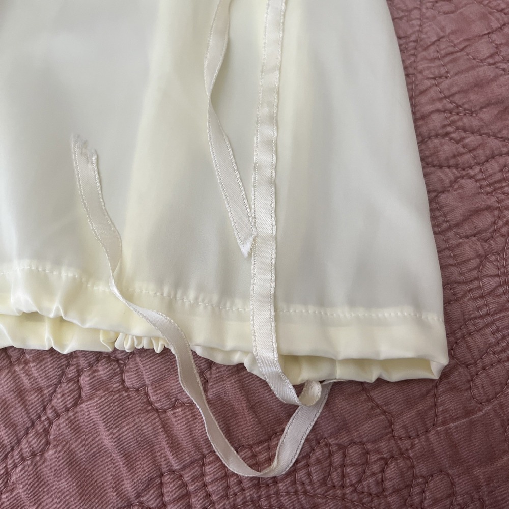 Vtg 1976 BABY DIOR Pastel Yellow Christening Baptism Gown Made In USA 0-3 Months - Picture 5 of 12